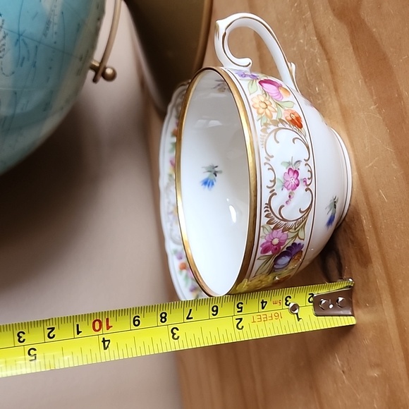 Vintage Empress Dresden Flower teacup and saucer by Schumann Bavaria - Picture 12 of 16